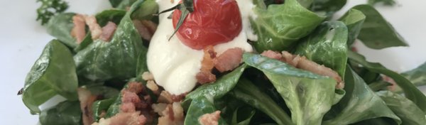 Feldsalat mit Speck und Pfälzer Gourmet salat Dressing